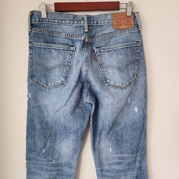 Levi 541 W32 L34 Men's Blue Jeans 100% Cotton Medium Wash Denim Pants - Picture 6 of 11